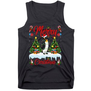 Penguin Merry Christmas Tree Lighting Emperor Penguin Xmas Tank Top