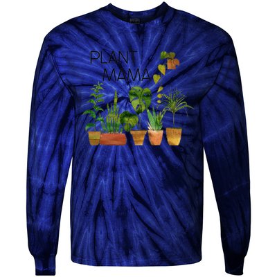 Plant Mama Crazy Plant Lady Monstera Mom Tie-Dye Long Sleeve Shirt