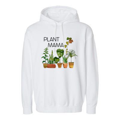 Plant Mama Crazy Plant Lady Monstera Mom Garment-Dyed Fleece Hoodie