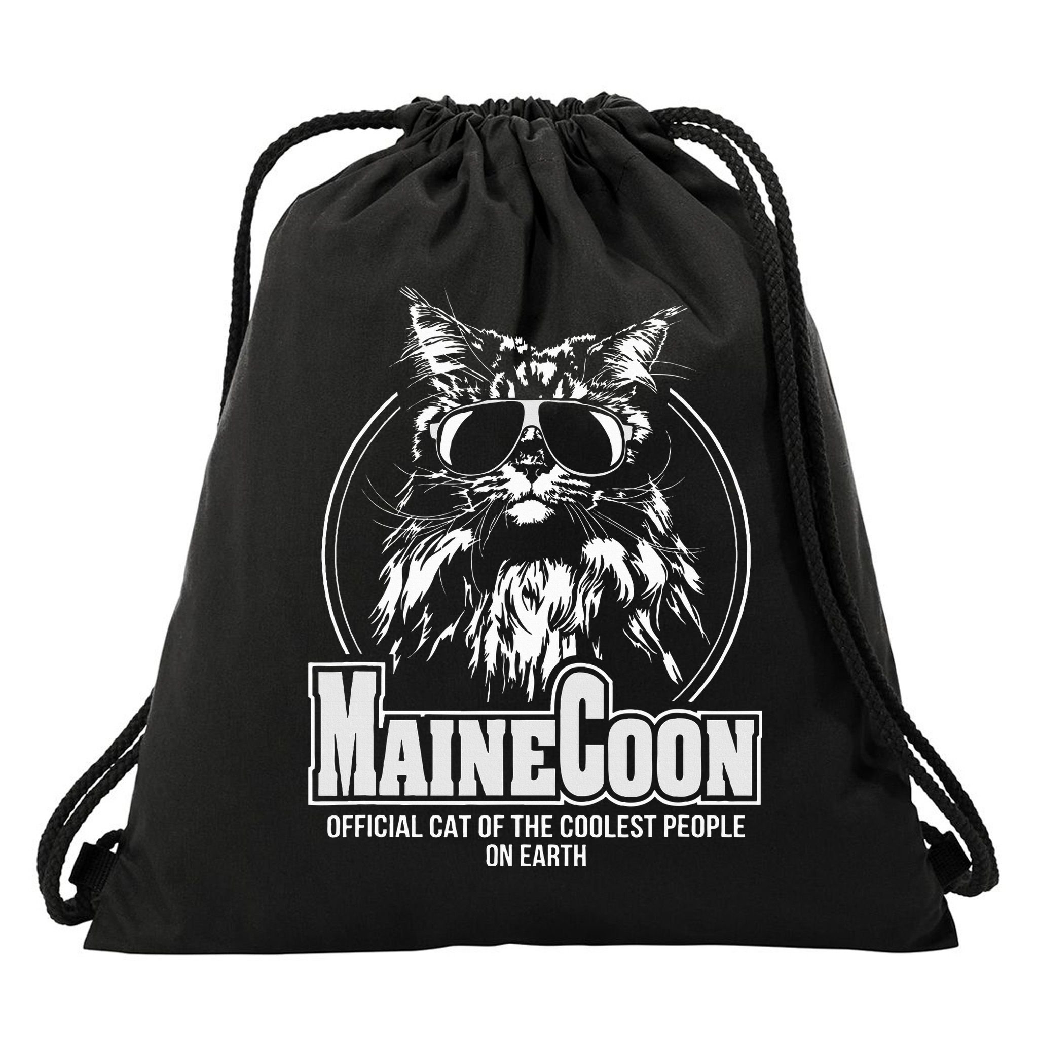 Proud Maine Coon Cool Cat Drawstring Bag