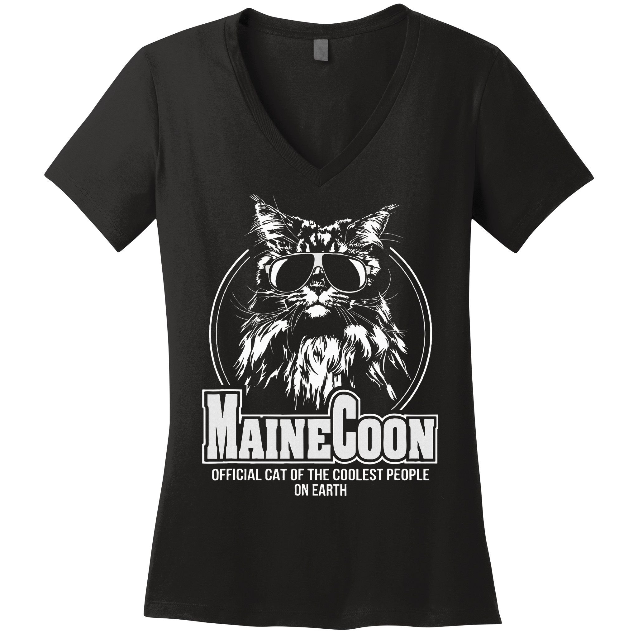Proud Maine Coon Cool Cat Women's V-Neck T-Shirt