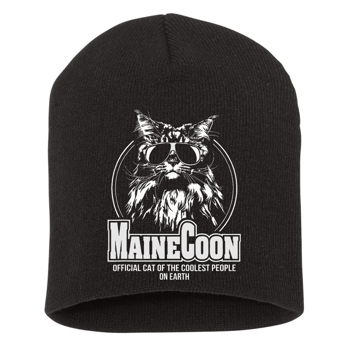 Proud Maine Coon Cool Cat Short Acrylic Beanie