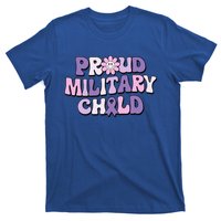 Proud Military Child Groovy Purple Up for Military T-Shirt