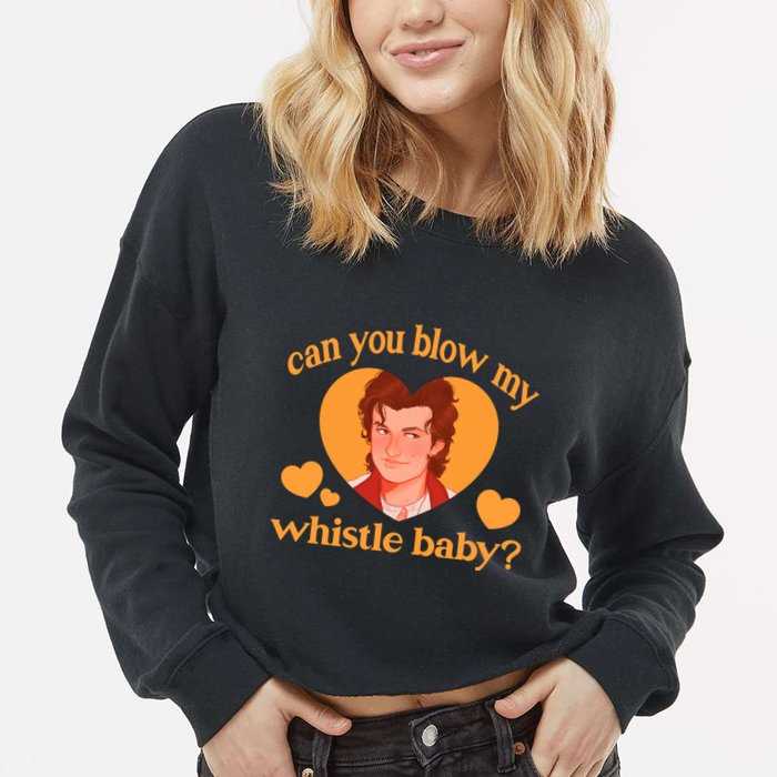Peeta Mellark Can You Blow My Whistle Baby Josh Meme Josh Can You Cropped Pullover Crew