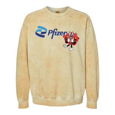 Pfizer Mascot Clotty Colorblast Crewneck Sweatshirt