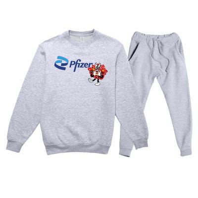 Pfizer Mascot Clotty Premium Crewneck Sweatsuit Set