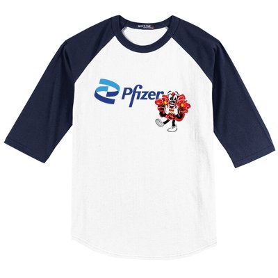 Pfizer Mascot Clotty Baseball Sleeve Shirt