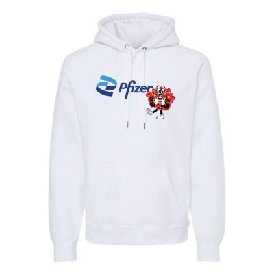 Pfizer Mascot Clotty Premium Hoodie