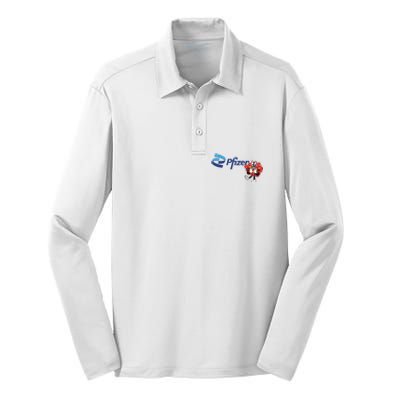 Pfizer Mascot Clotty Silk Touch Performance Long Sleeve Polo