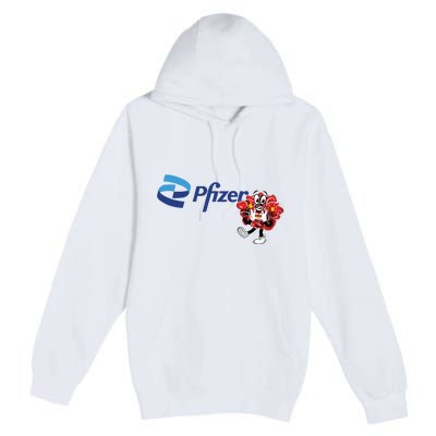 Pfizer Mascot Clotty Premium Pullover Hoodie