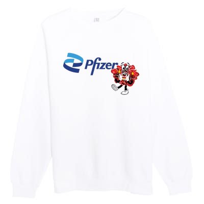 Pfizer Mascot Clotty Premium Crewneck Sweatshirt