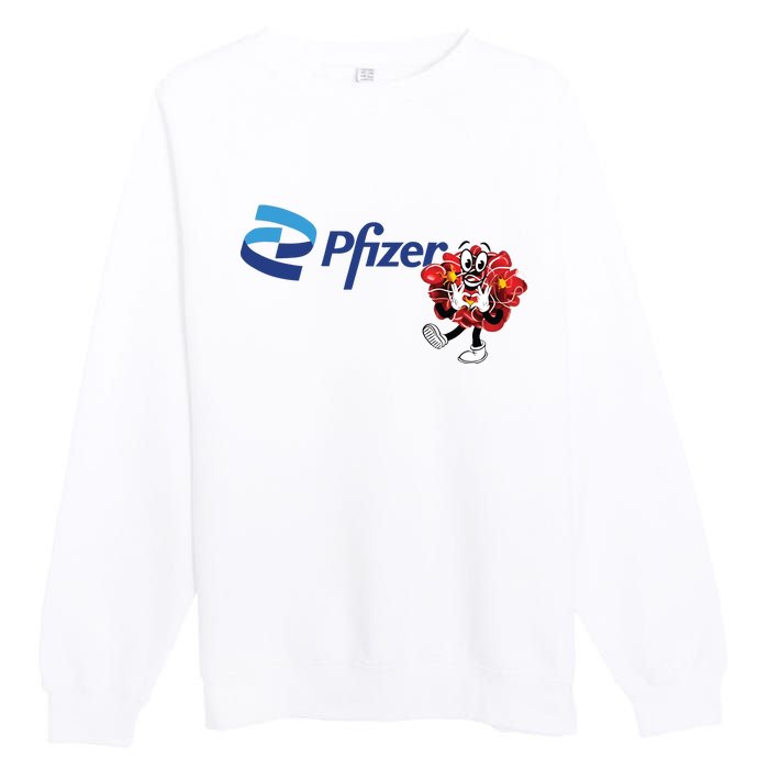 Pfizer Mascot Clotty Premium Crewneck Sweatshirt