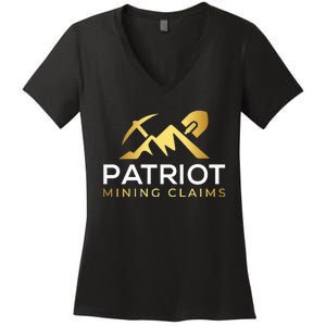 Patriot Mining Claims Women's V-Neck T-Shirt