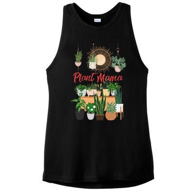 Plant Mama Crazy Plant Lady Mom Indoor Flower Floral Garden Ladies PosiCharge Tri-Blend Wicking Tank