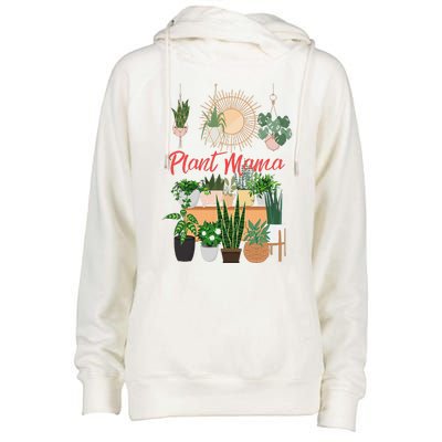 Plant Mama Crazy Plant Lady Mom Indoor Flower Floral Garden Womens Funnel Neck Pullover Hood