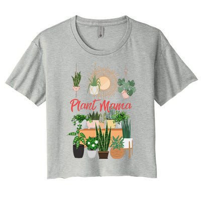 Plant Mama Crazy Plant Lady Mom Indoor Flower Floral Garden Women's Crop Top Tee