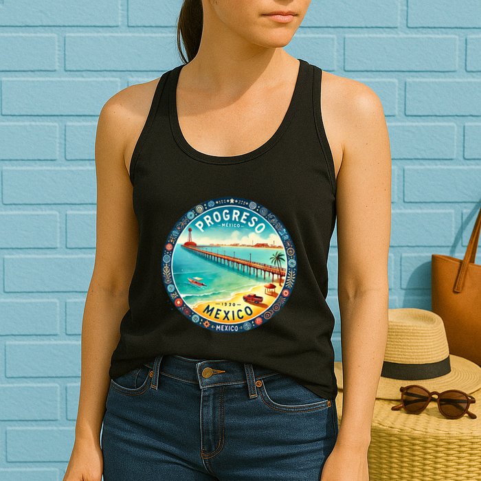 Progresso Mexico Cruise Destination Womens Tank Top