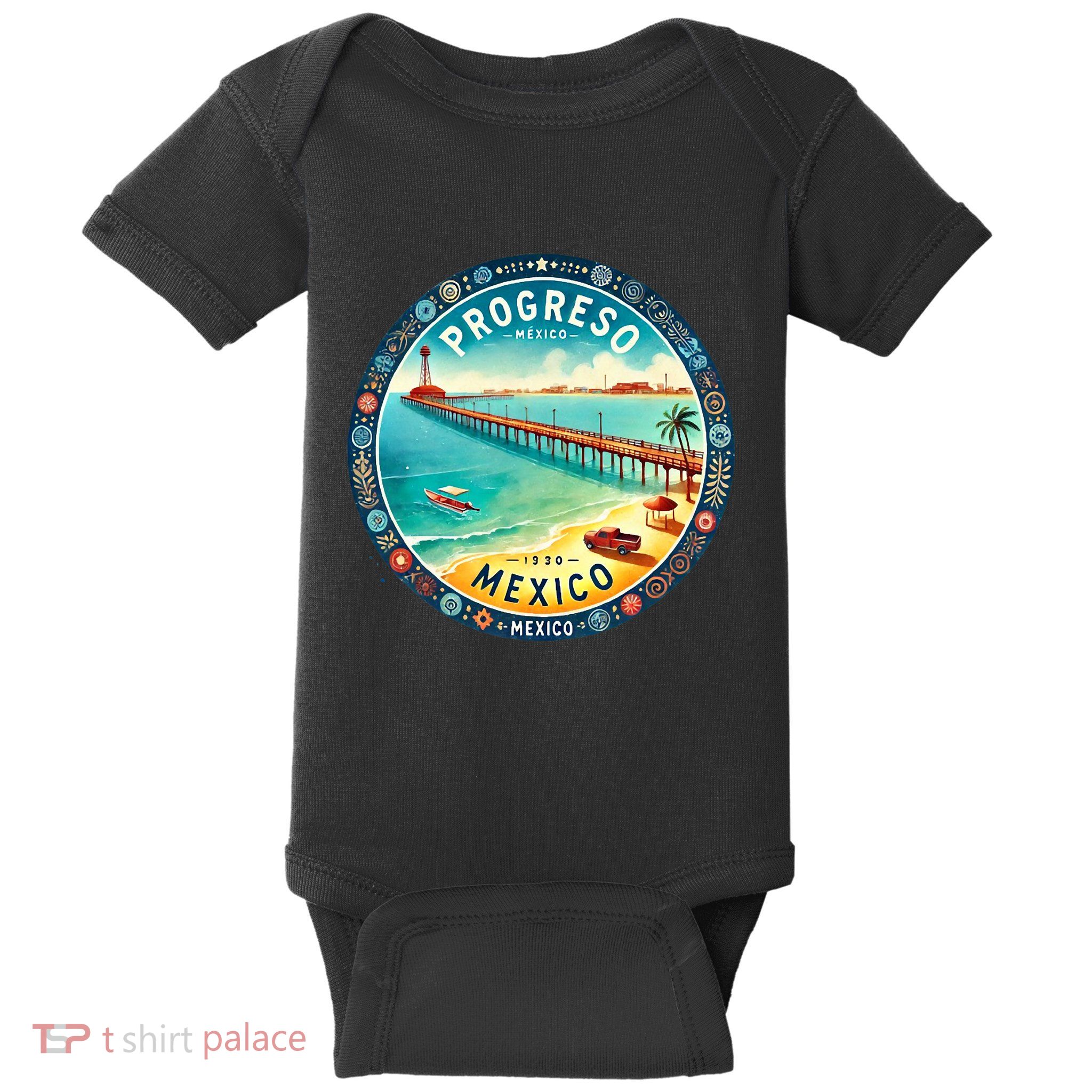 Progresso Mexico Cruise Destination Baby Bodysuit