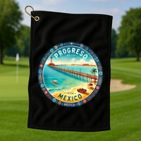 Progresso Mexico Cruise Destination Golf Towel