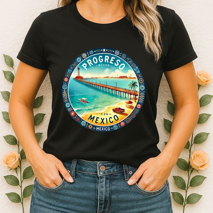 Progresso Mexico Cruise Destination Womens T-Shirt