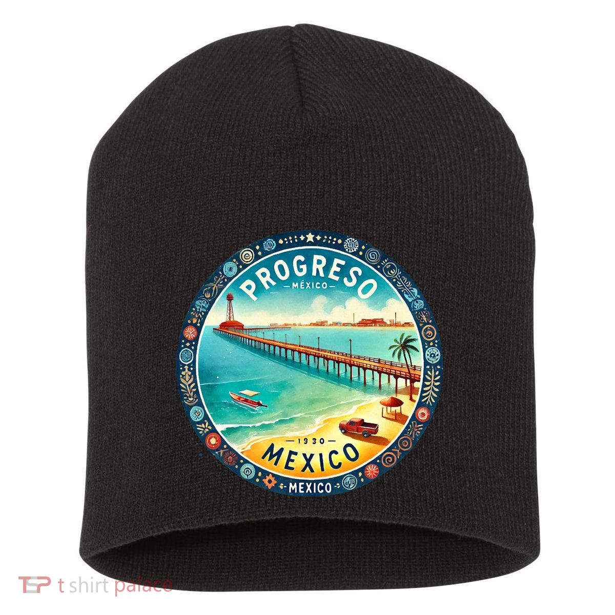 Progresso Mexico Cruise Destination Short Acrylic Beanie