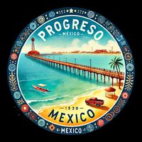 Progresso Mexico Cruise Destination Wool Snapback Cap