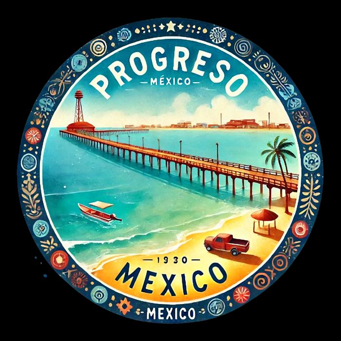 Progresso Mexico Cruise Destination Wool Snapback Cap