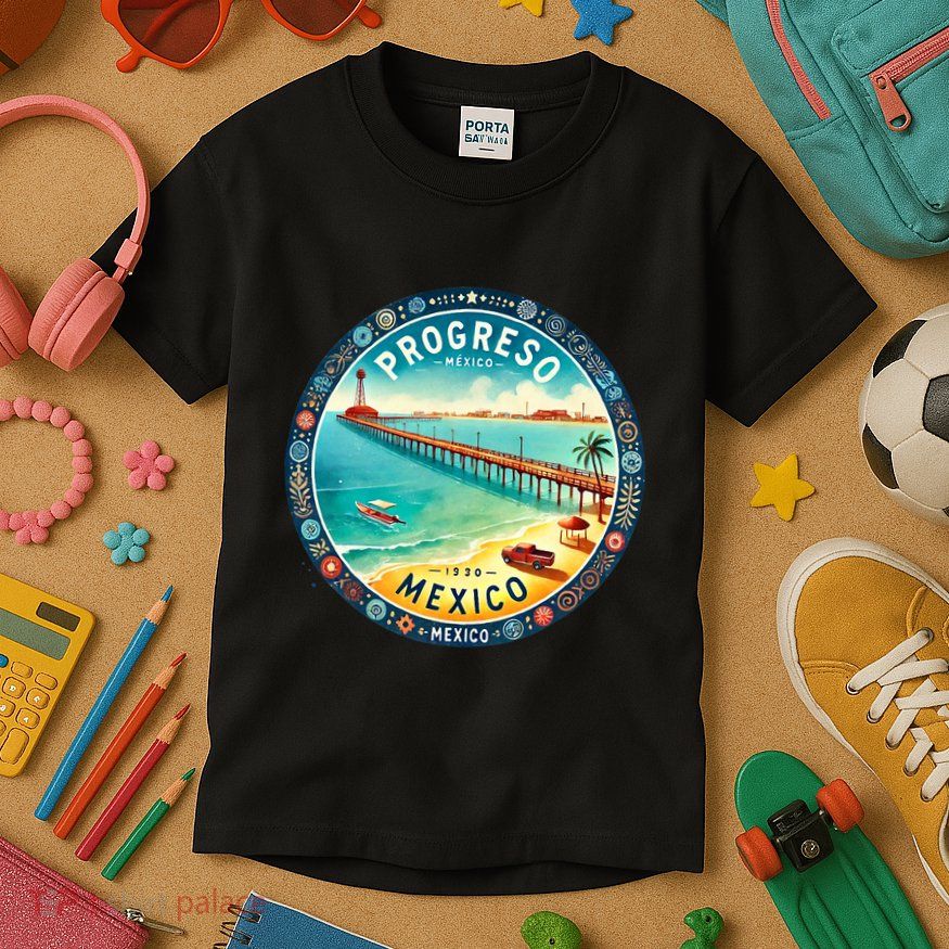 Progresso Mexico Cruise Destination Kids T-Shirt