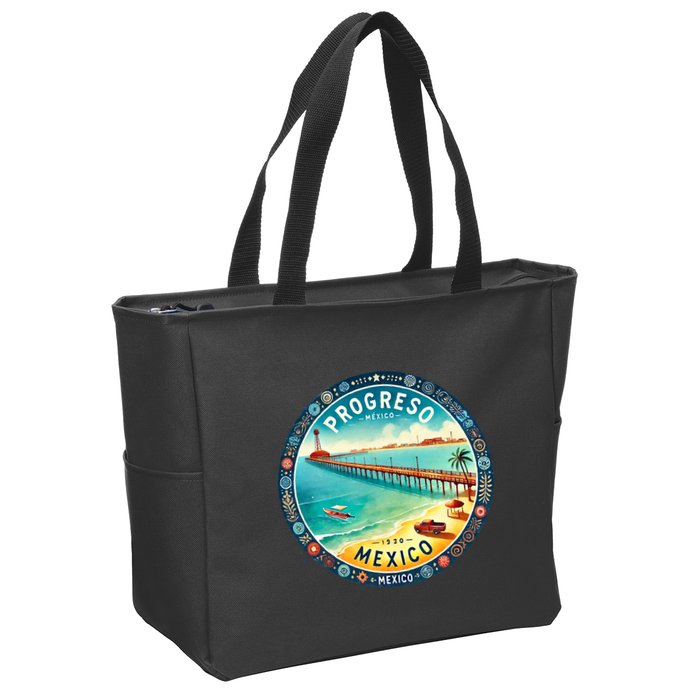 Progresso Mexico Cruise Destination Zip Tote Bag
