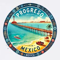 Progresso Mexico Cruise Destination Garment-Dyed Sweatshirt