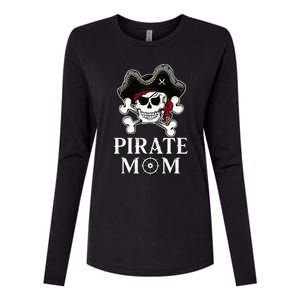 Pirate Mama Costume Jolly Roger Crossbones Womens Cotton Relaxed Long Sleeve T-Shirt