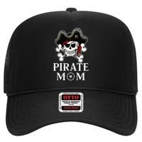 Pirate Mama Costume Jolly Roger Crossbones High Crown Mesh Back Trucker Hat