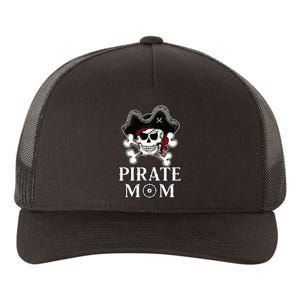 Pirate Mama Costume Jolly Roger Crossbones Yupoong Adult 5-Panel Trucker Hat