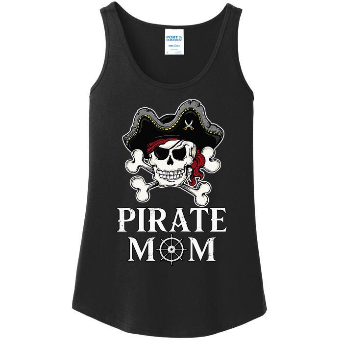 Pirate Mama Costume Jolly Roger Crossbones Ladies Essential Tank