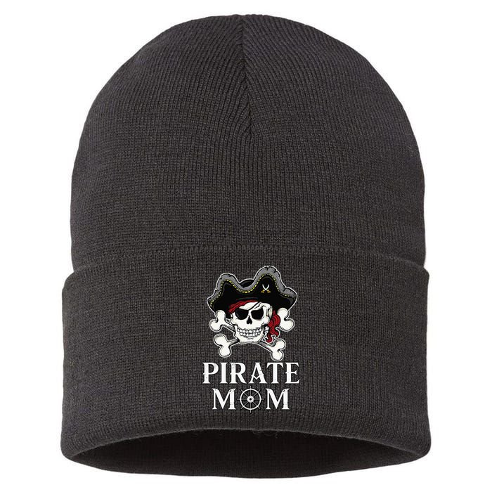 Pirate Mama Costume Jolly Roger Crossbones Sustainable Knit Beanie