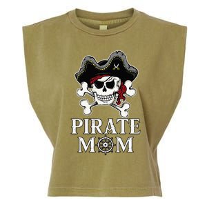 Pirate Mama Costume Jolly Roger Crossbones Garment-Dyed Women's Muscle Tee