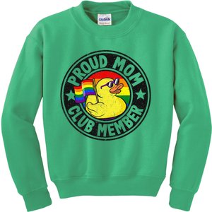 Proud Mom Club Member Rubber Duck Rainbow G.A.Y Kids Sweatshirt