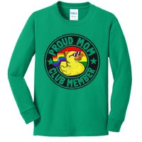 Proud Mom Club Member Rubber Duck Rainbow G.A.Y Kids Long Sleeve Shirt