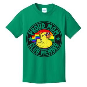 Proud Mom Club Member Rubber Duck Rainbow G.A.Y Kids T-Shirt