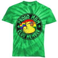 Proud Mom Club Member Rubber Duck Rainbow G.A.Y Kids Tie-Dye T-Shirt