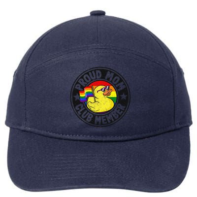 Proud Mom Club Member Rubber Duck Rainbow G.A.Y 7-Panel Snapback Hat