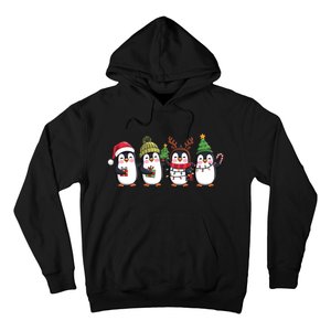 Penguin Merry Christmas Sweatshirt Cute Penguin Xmas Light Hoodie