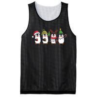 Penguin Merry Christmas Sweatshirt Cute Penguin Xmas Light Mesh Reversible Basketball Jersey Tank