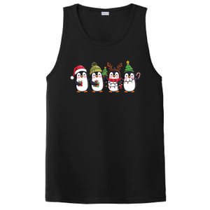 Penguin Merry Christmas Sweatshirt Cute Penguin Xmas Light PosiCharge Competitor Tank