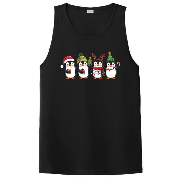 Penguin Merry Christmas Sweatshirt Cute Penguin Xmas Light PosiCharge Competitor Tank