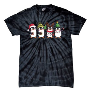 Penguin Merry Christmas Sweatshirt Cute Penguin Xmas Light Tie-Dye T-Shirt