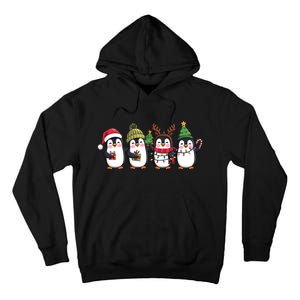 Penguin Merry Christmas Sweatshirt Cute Penguin Xmas Light Tall Hoodie