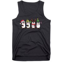 Penguin Merry Christmas Sweatshirt Cute Penguin Xmas Light Tank Top