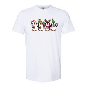 Penguin Merry Christmas Sweatshirt Cute Penguin Xmas Light Softstyle CVC T-Shirt