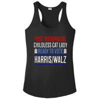 Post Menopausal Childless Cat Lady Ready To Vote Kamala Ladies PosiCharge Competitor Racerback Tank